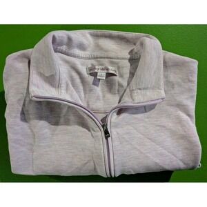 Peter Millar Half-Zip Pullover Performance Golf Gray Top Womens Large Sweatshirt